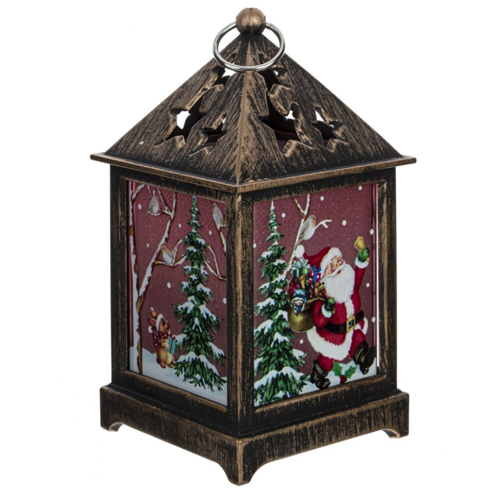 Изделие декоративное "Фонарь" (подсветка, 3xLR44), L6,5 W6,5 H12,5 см, 3в.