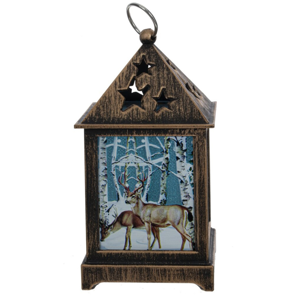 Изделие декоративное "Фонарь" (подсветка, 3xLR44), L6,5 W6,5 H12,5 см, 3в.