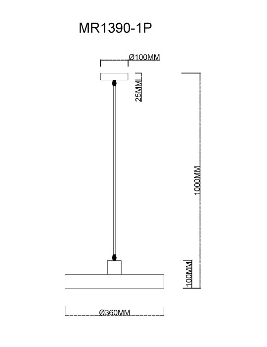 Подвесной светильник Ria MR1390-1P MyFar