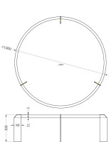 Стол журнальный круглый темный шпон