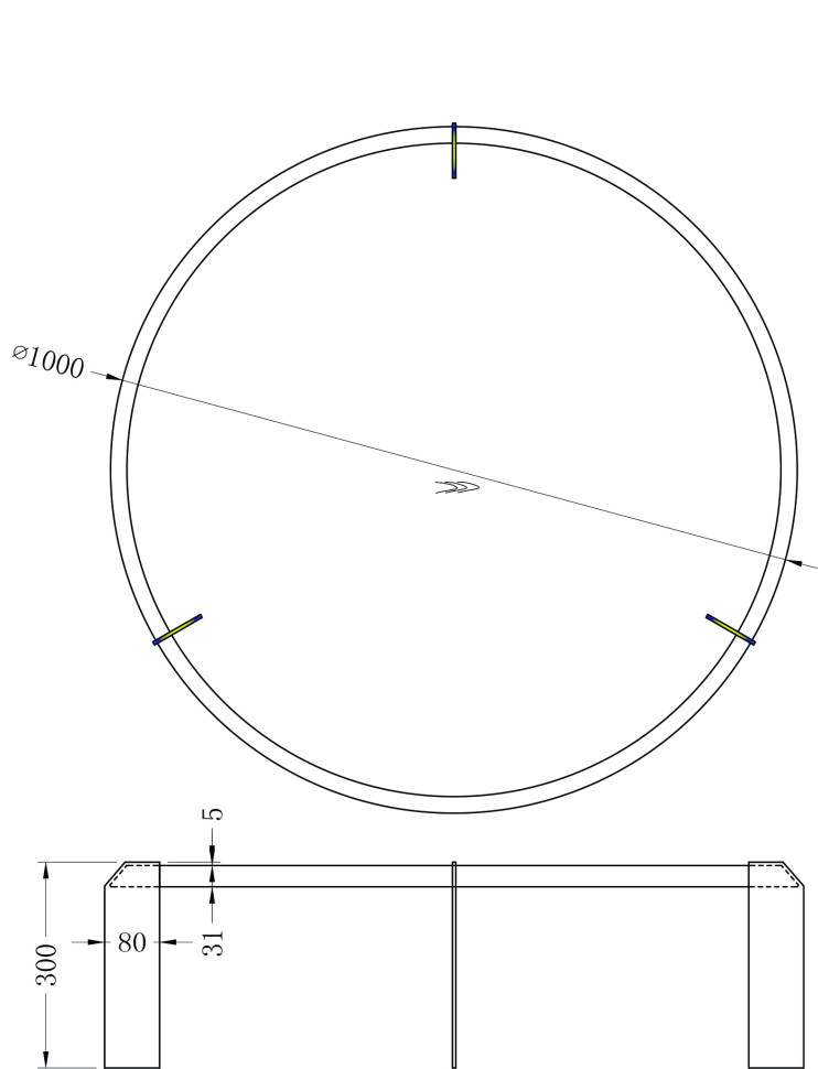 Стол журнальный круглый темный шпон