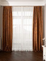 Портьера Bromley 275х260см оранжевая