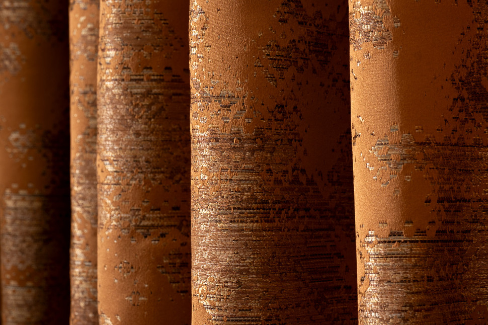 Портьера Bromley 275х260см оранжевая