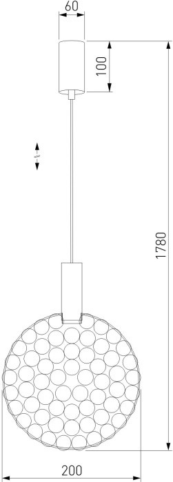 Подвесной светильник Gemini 90353/1 хром Eurosvet