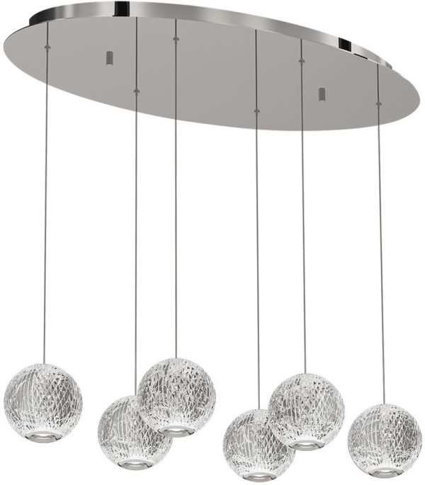 Подвесной светильник Elliot Diamante MD20001012-6A chrome DeLight Collection