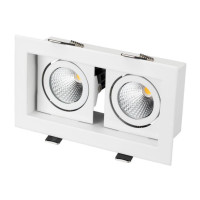 Встраиваемый светодиодный светильник Arlight CL-Kardan-S180x102-2x9W White 024128 Встраиваемый светодиодный светильник Arlight CL-Kardan-S180x102-2x9W White 024128