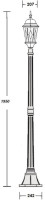 Наземный фонарь ASTORIA 2M 91408M Bl ромб Oasis Light