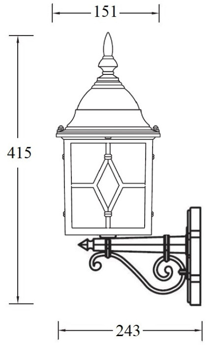 Настенный фонарь уличный TALLIN 1L 64301/02 Gb Oasis Light