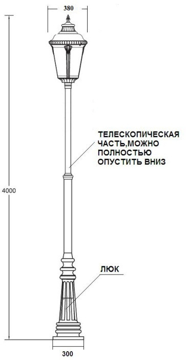 Наземный фонарь MUNICH 2L 79759L A2 Bl Oasis Light