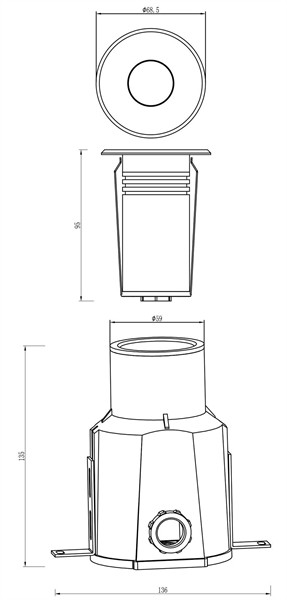 Уличный подводный светильник Snapper 740007 Deko-Light