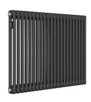 Стальной трубчатый радиатор Kohr Heim 2057/22 секции с боковым подключением 3/4 черный