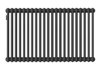 Стальной трубчатый радиатор Kohr Heim 2057/22 секции с боковым подключением 3/4 черный