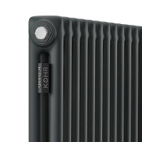 Стальной трубчатый радиатор Kohr Heim 2057/22 секции с боковым подключением 3/4 черный
