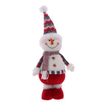 Игрушка набивная "Снеговик", с колпаком, L24 W13 H56/40 см, 2в.