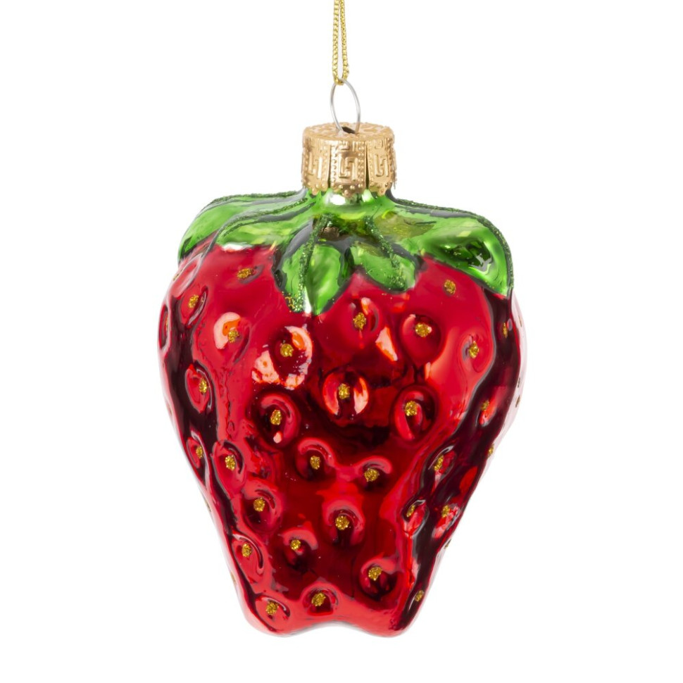 Украшение новогоднее "Клубника", L7 W7 H10 см