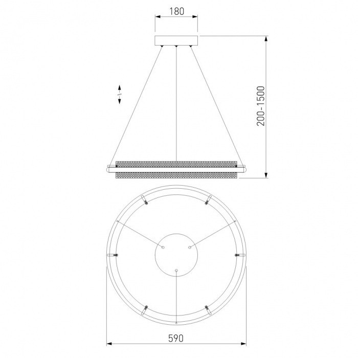 Подвесная люстра Imperio 90241/1 белый / серебро Eurosvet