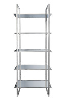 Стеллаж прозрачное стекло/хром Стеллаж прозрачное стекло/хром
