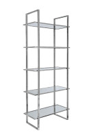 Стеллаж прозрачное стекло/хром Стеллаж прозрачное стекло/хром