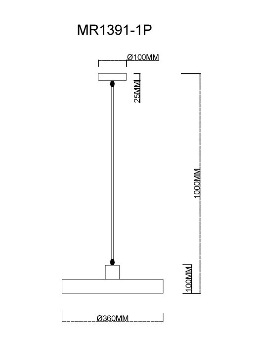 Подвесной светильник Ria MR1391-1P MyFar