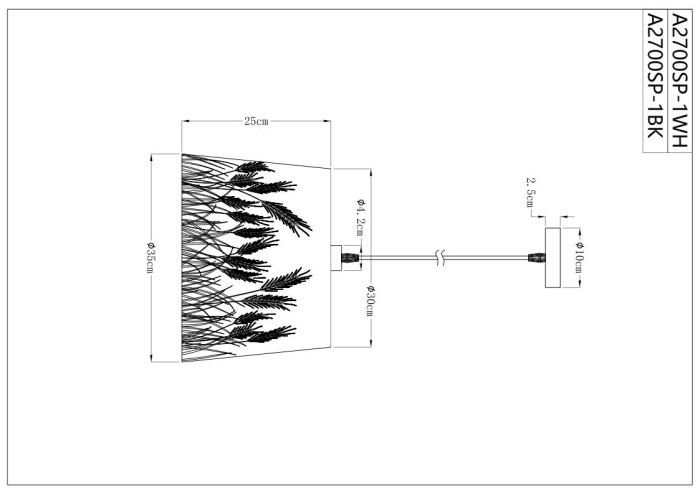 Подвесной светильник Celesta A2700SP-1WH Arte Lamp