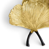 Блюдо Michael Aram "Golden Ginkgo", 14х12,5 см