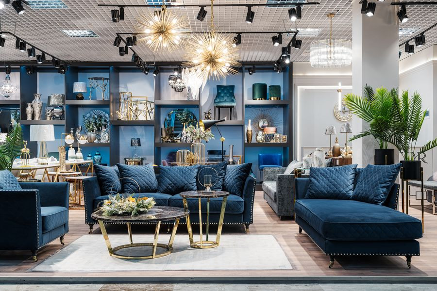 Столик журнальный Dark Emperador коричневый/золото