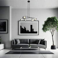 Подвесной светильник Enigma 70161/6 черный Eurosvet