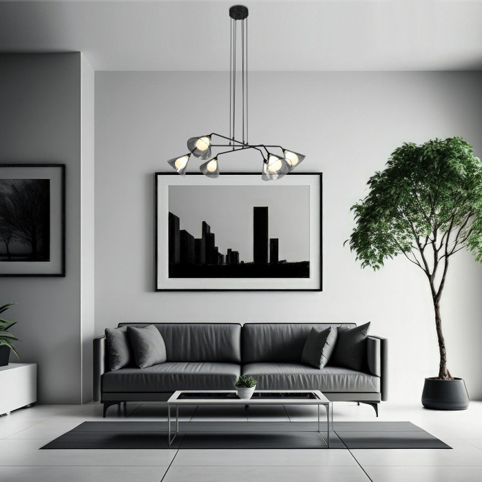 Подвесной светильник Enigma 70161/6 черный Eurosvet