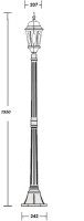 Наземный фонарь ASTORIA 2M 91408M Bl овал Oasis Light