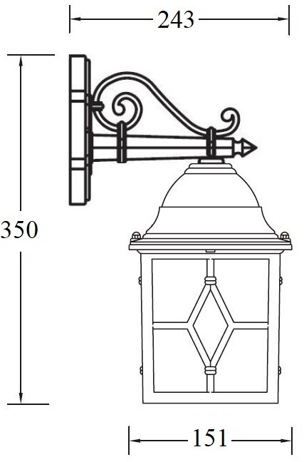 Настенный фонарь уличный TALLIN 1L 64302/02 Gb Oasis Light