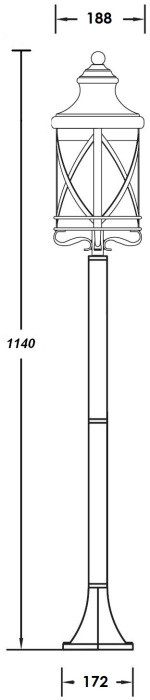 Наземный фонарь LUCERNA 84806 Bl Oasis Light