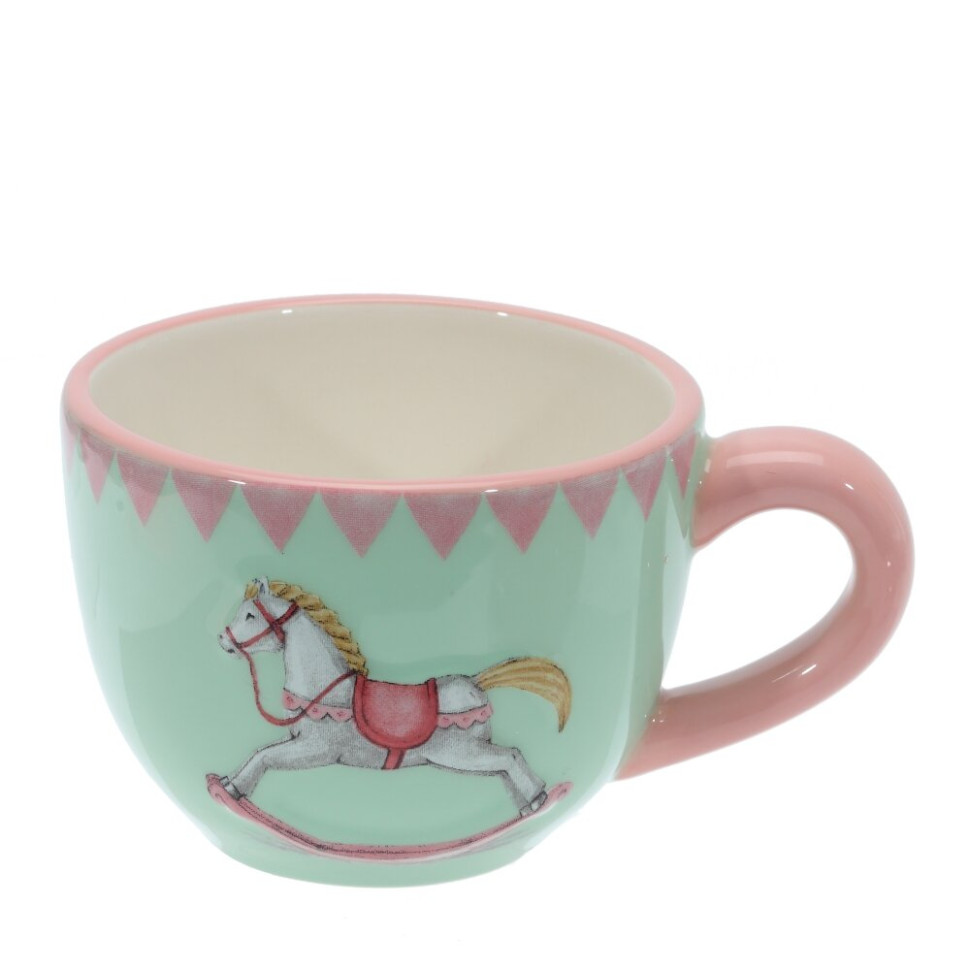 Набор чашка с блюдцем "Лошадка",, 250 мл, L15 W15 H8 см