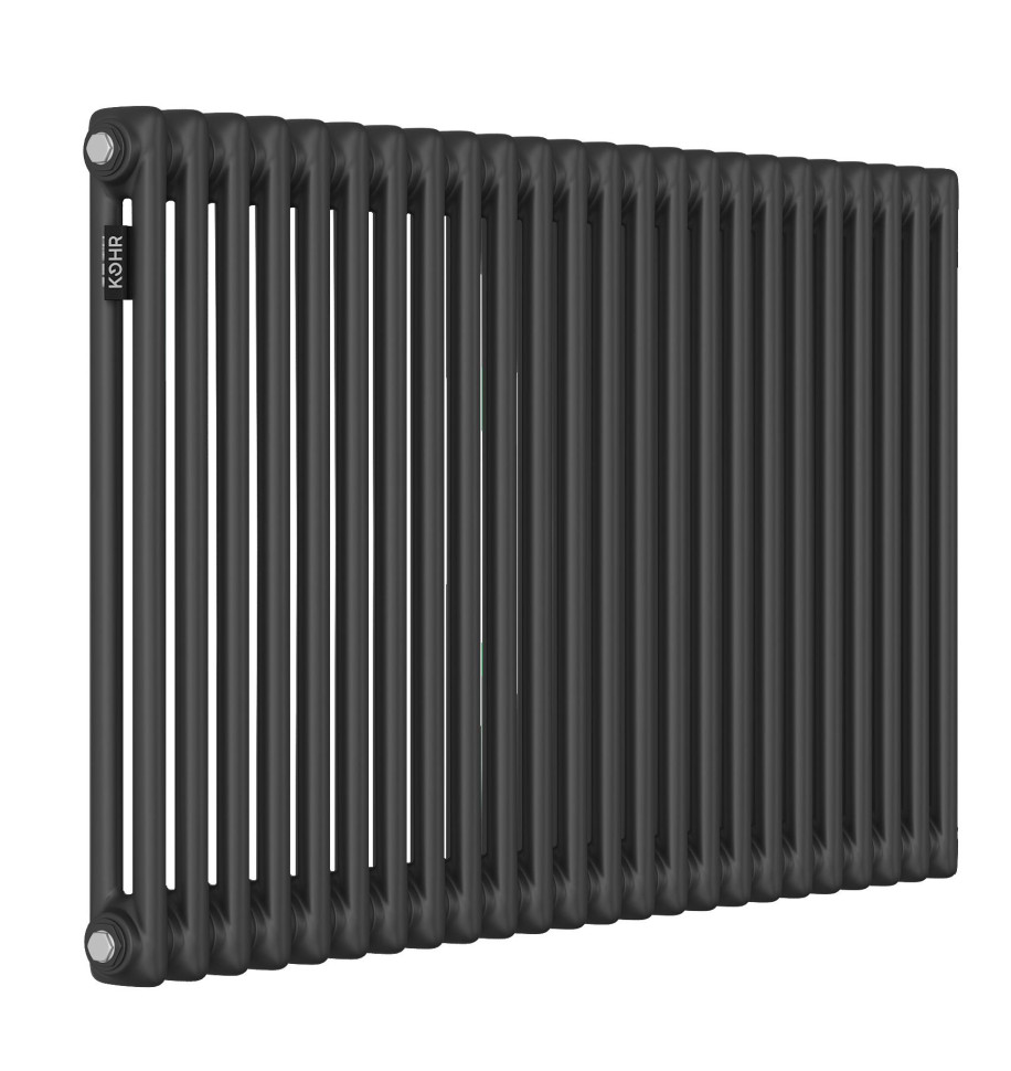Стальной трубчатый радиатор Kohr Heim 2057/24 секции с боковым подключением 3/4 черный