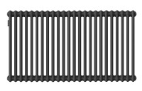 Стальной трубчатый радиатор Kohr Heim 2057/24 секции с боковым подключением 3/4 черный