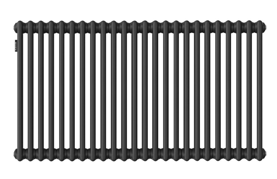 Стальной трубчатый радиатор Kohr Heim 2057/24 секции с боковым подключением 3/4 черный