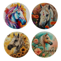 Декоративная подставка под горячее "Лошадь", L10 W10 H0,5 см, 4в.