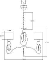 Подвесная люстра Dark V2585-5P Moderli