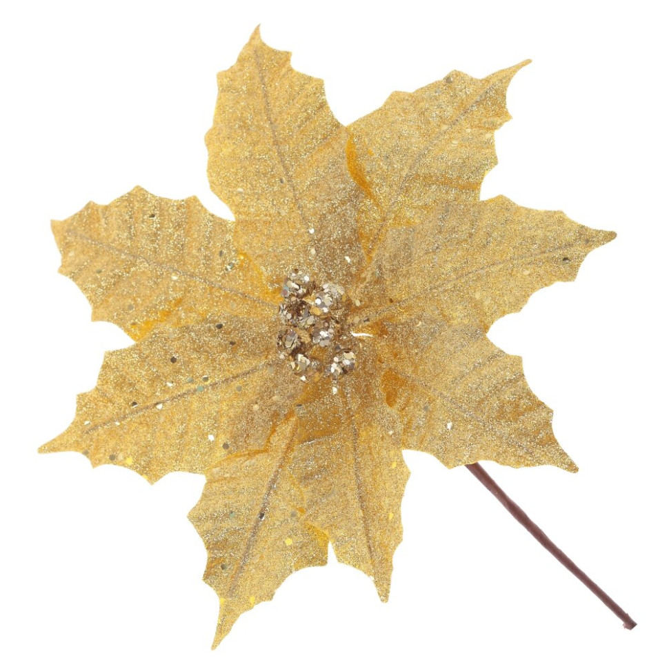 Цветок искусственный "Пуансеттия", L25 W25 H26 см, 2в.