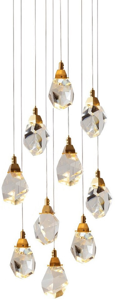 Подвесной светильник Crystal rock II 9701P/10R brass DeLight Collection