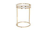 Столик журнальный мраморное стекло/золото