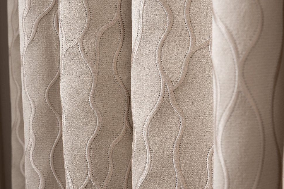 Портьера Mesh 275х260см бежевая