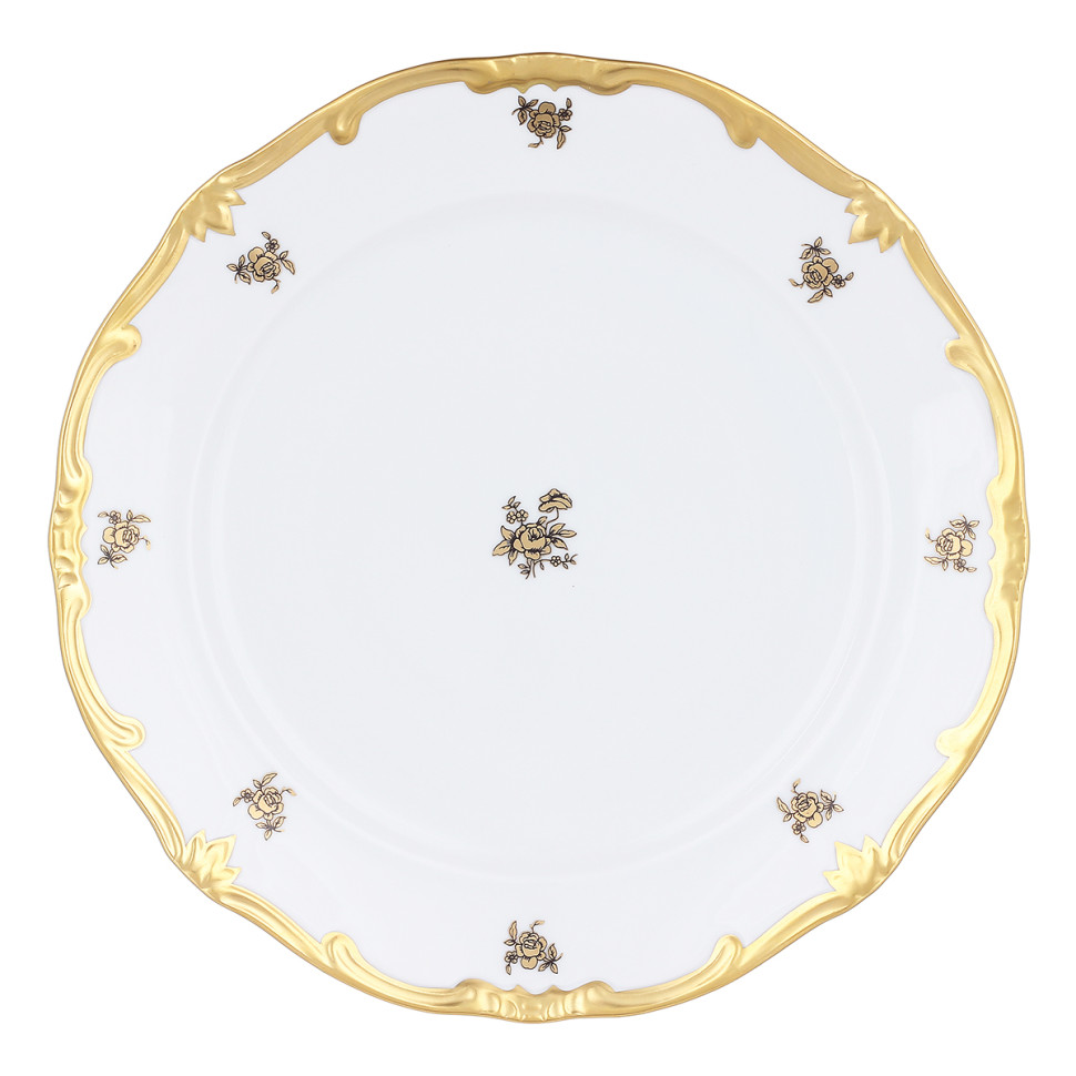 Набор тарелок 26см.6шт."Роза золотая"
