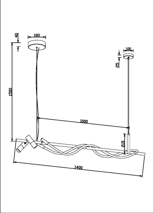 Подвесной светильник Tau MOD166PL-L30GB3K Maytoni