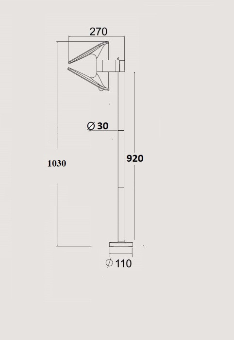 Грунтовый светильник SOLAR P9011-1030 S Oasis Light