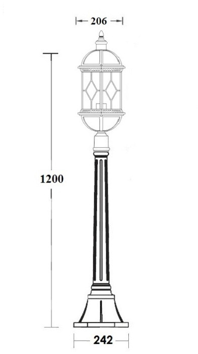 Наземный фонарь SORENTO 92607 Bl Oasis Light