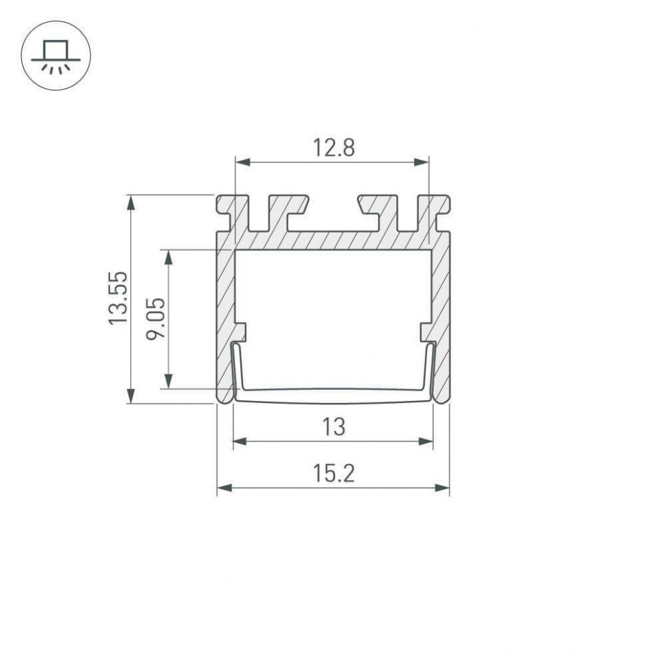 Профиль Arlight PDS-D-2000 ANOD 026517