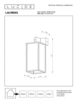 Уличный настенный светильник Lucide Laurens 27805/01/30