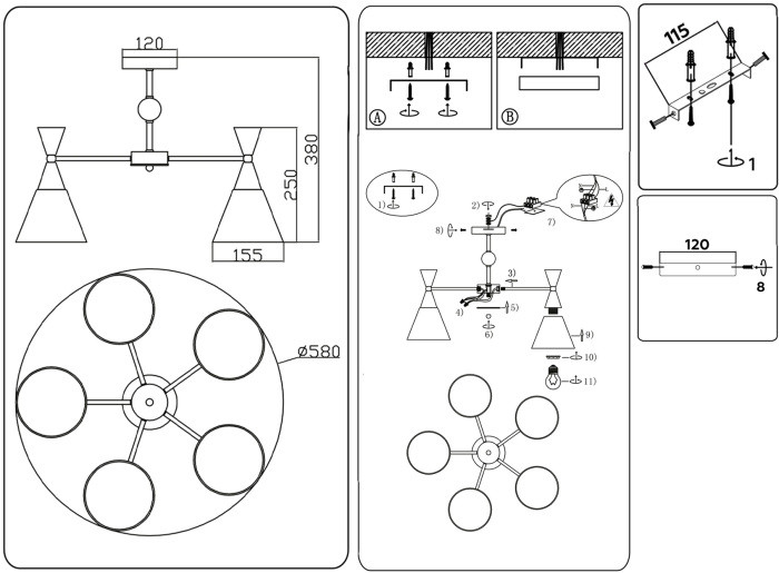 Потолочная люстра Traditional TR3165 Ambrella