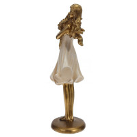 Фигурка декоративная "Девушка с цветами", L9,5 W6,5 H23,5 см
