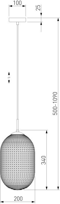 Подвесной светильник Gem 50261/1 темно-серый Eurosvet